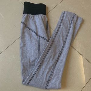 (4) Grey and Black Bodycon Gym Leggings High Waisted